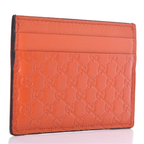 gucci microguccissima card case orange|Gucci Microguccissima Orange Leather Logo Card Case Free .